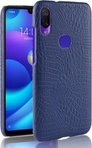 Mobigear Croco Telefoonhoesje geschikt voor Xiaomi Redmi 7 Hoesje Hardcase Backcover - Blauw
