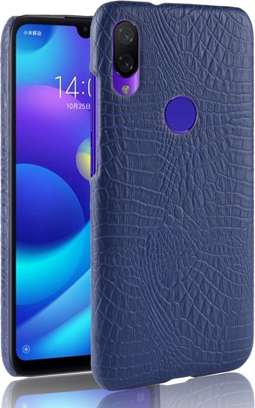 Mobigear Hoesje geschikt voor Xiaomi Redmi 7 Telefoonhoesje Hardcase | Mobigear Croco Backcover - Blauw