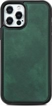 Mobigear Hoesje geschikt voor Apple iPhone 12 Mini MagSafe Telefoonhoesje Hardcase | Mobigear Excellent Backcover | Geschikt voor MagSafe | Geschikt voor Draadloos Opladen met Magnetische Ring | MagSafe Case - Groen