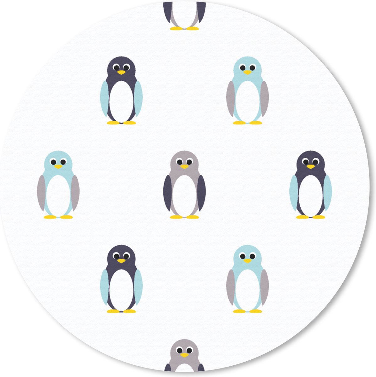 Muismat rond 30x30 cm - Mousepad Design - Dieren - Pinguïn - Ronde muismatten