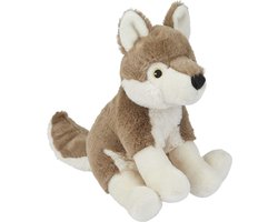 Pluche knuffel dieren Wolf 23 cm - Speelgoed knuffelbeesten - Eco Soft-serie - Leuk als cadeau