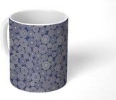 Mok - Mandala - Blauw - Vintage - Patronen - Mokken - 350 ML - Beker - Uitdeelcadeautjes