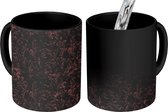 Magische Mok - Foto op Warmte Mokken - Graniet print - Patronen - Roest print - Rood - Magic Mok - Beker - 350 ML - Uitdeelcadeautjes