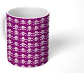 Mok - Koffiemok - Schedel - Roze - Patronen - Mokken - 350 ML - Beker - Koffiemokken - Theemok