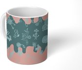 Mok - Koffiemok - Patronen - Abstract - Pastel - Mokken - 350 ML - Beker - Koffiemokken - Theemok