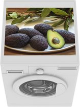 Wasmachine beschermer mat - Een bord met avocado's - Breedte 55 cm x hoogte 45 cm