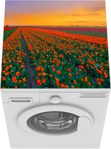 Wasmachine beschermer mat - Tulpenvelden in Zuid-Holland - Breedte 60 cm x hoogte 60 cm