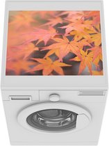Wasmachine beschermer mat - Pastelkleurige herfstbladeren - Breedte 55 cm x hoogte 45 cm