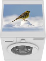 Wasmachine beschermer mat - Geelgors - Vogel - Sneeuw - Breedte 55 cm x hoogte 45 cm