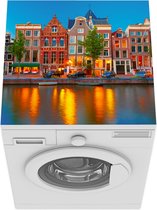 Wasmachine beschermer mat - Amsterdam - Grachten - Architectuur - Breedte 60 cm x hoogte 60 cm