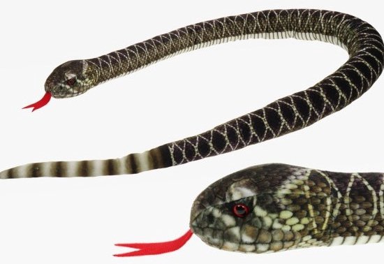 gestreepte ratelslang knuffel 150 cm - Slangen reptielen knuffels - | bol.com