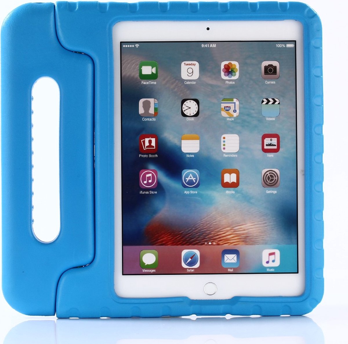 Peachy EVA Kindvriendelijke schokabsorberende geschikt voor iPad 2017 2018 & iPad Air 2 case - Blauw valbestendig