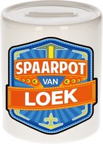 Kinder spaarpot voor Loek - keramiek - naam spaarpotten