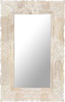 Spiegel 80x50 cm massief mangohout wit