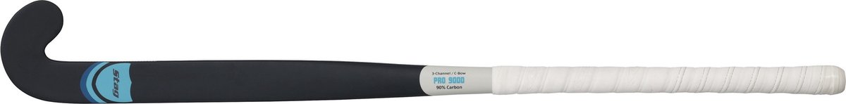 Stag Pro 9000 Hockeystick - C-Bow - 90% Carbon - Senior - Zwart/Blauw - 36,5 Inch