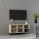 Tv-meubel met metalen poten 103,5x30x50 cm sonoma eikenkleurig