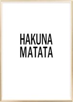 Poster Met Metaal Gouden Lijst - Hakuna Matata Poster