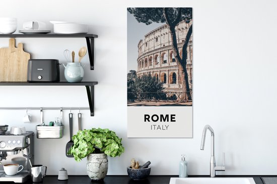 Peinture sur Toile Rome - Italie - Colisée - 40x80 cm - Décoration murale