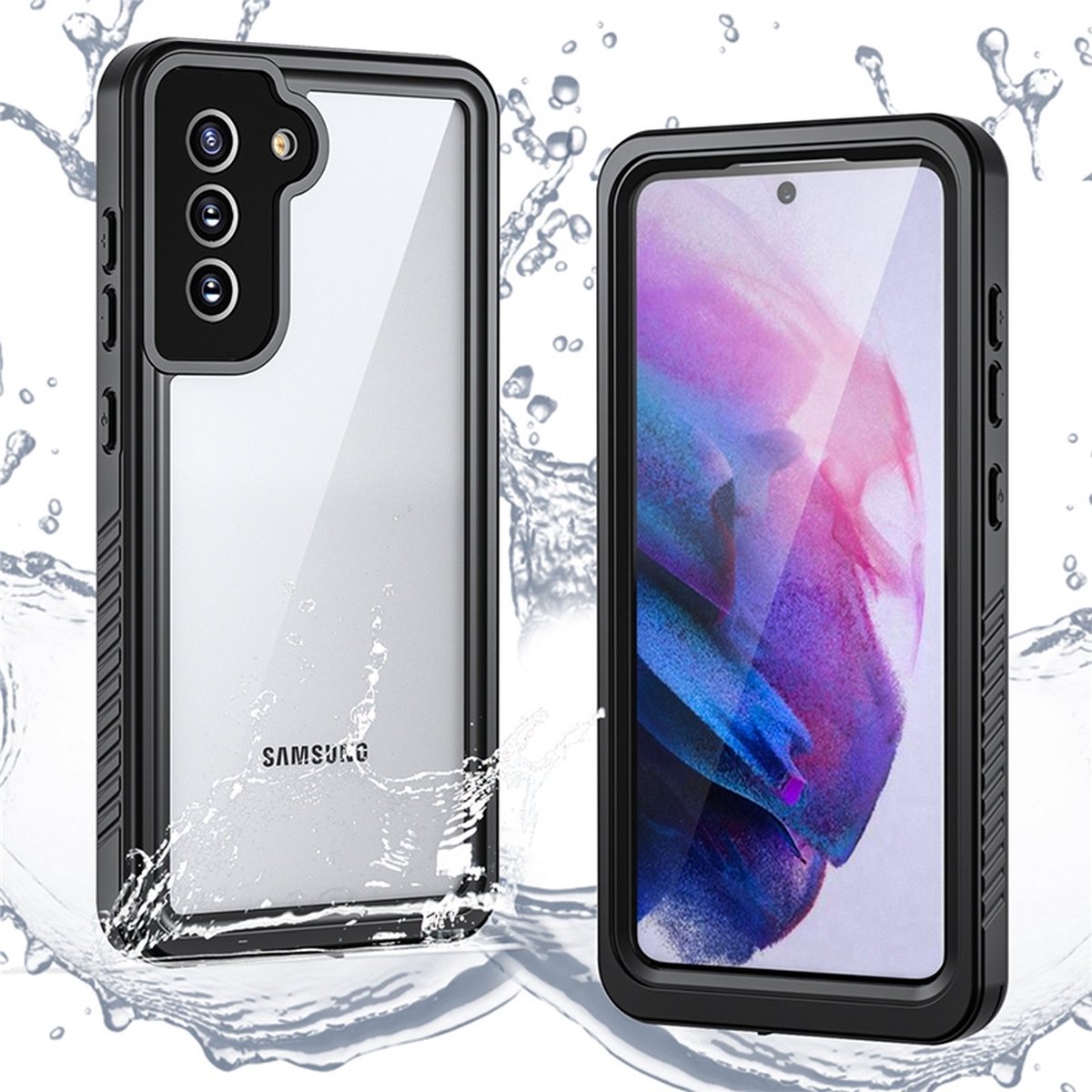 Waterdicht Hoesje Samsung Galaxy S21 FE - zwart