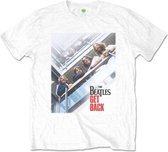 The Beatles - Get Back Poster Heren T-shirt - L - Wit