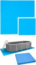 5.1 m² Poolmat - 8 EVA schuim matten 81x81 outdoor poolpad - schuimrubber ondermatten set