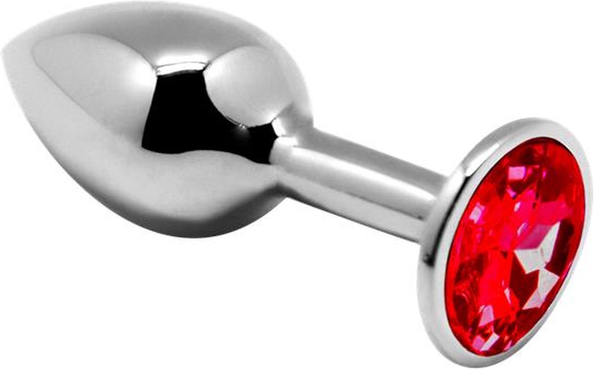 Goedkoopste Anal Plug with Red Jewel Size M