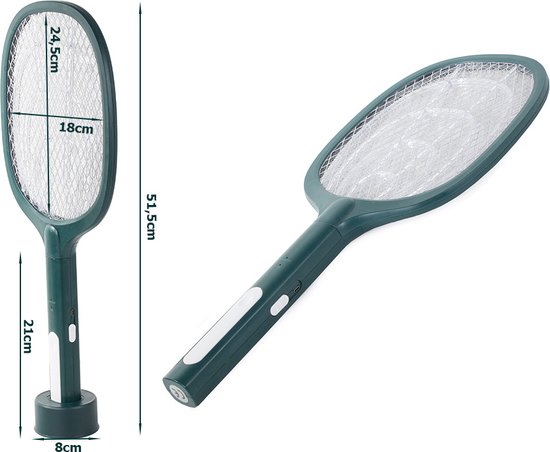 Lampe UV et tapette à mouche électrique avec norme 2 en 1 - Anti moustiques  et