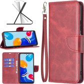 Xiaomi 12 - 12X Hoesje - MobyDefend Wallet Book Case Met Koord - Rood - GSM Hoesje - Telefoonhoesje Geschikt Voor Xiaomi 12 - Xiaomi 12X
