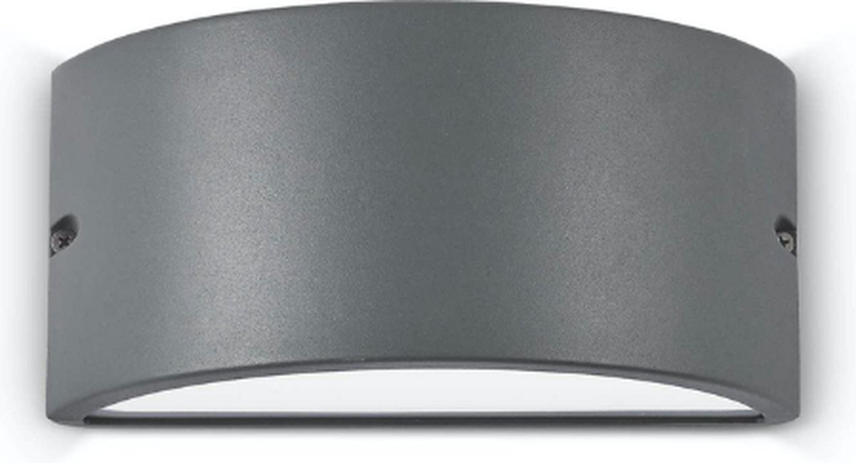 Ideal Lux - Rex-2 - Wandlamp - Aluminium - E27 - Grijs - Voor binnen - Lampen - Woonkamer - Eetkamer - Keuken