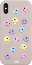 xoxo Wildhearts case voor iPhone XS Max - Smiley Colors Beige - iPhone Color Case