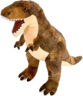 Wild Republic T-rex dinosaurus knuffel - pluche - bruin - 25 cm - Dino knuffels
