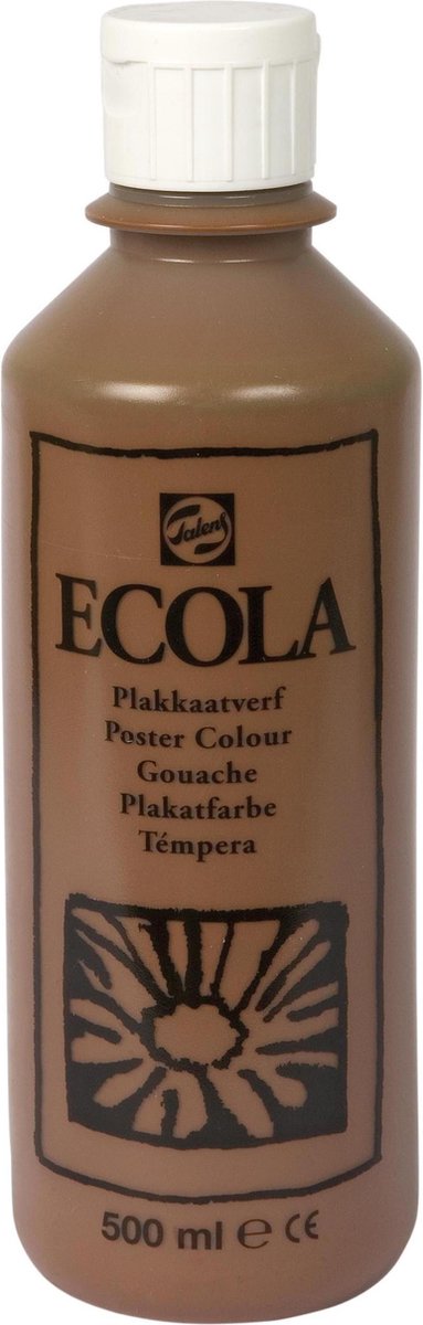 Ecola plakkaatverf 400 Brown 500ML