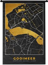 Wandkleed - Wanddoek - Kaart - Plattegrond - Stadskaart - Nederland - Gooimeer - 60x90 cm - Wandtapijt