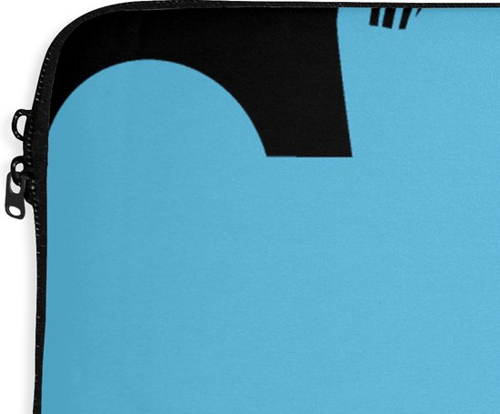 Laptophoes 17 inch - Hond - Vogel - Dieren - Patronen - Kinderen - Laptop sleeve - Binnenmaat 41x28 cm - Zwarte achterkant