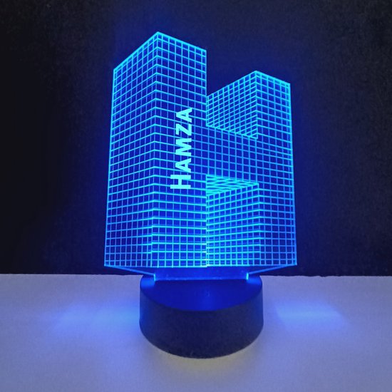 3D LED Lamp - Letter Met Naam - Hamza