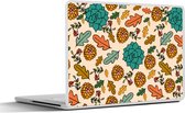 Laptop sticker - 14 inch - Herfst - Bloemen - Patronen - 32x5x23x5cm - Laptopstickers - Laptop skin - Cover