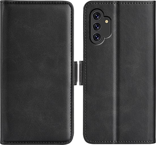 Coque Samsung Galaxy A13 (4G) - MobyDefend Luxe Wallet Book Case (côté fermeture) - Zwart - Coque pour téléphone portable - Coque adaptée pour : Samsung Galaxy A13 (4G)