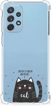 Coque de téléphone Samsung Galaxy A73, étui en silicone avec bord transparent, Cat, bonne journée