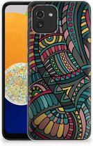 Telefoon Hoesje Geschikt voor Samsung Galaxy A03 Hoesje Bumper Aztec