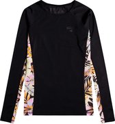 Billabong - UV-rashguard voor dames - Lange mouw - Surf capsule yoke - Zwarte Kiezel - maat M