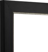 Fotolijst - Zwart met Zilver facetrandje - Fotomaat 50x60 - Helder glas - Art.nr. 1050000150602