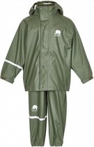 regenpak Basic junior polyester legergroen 2-delig mt 130