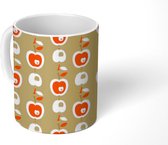 Mok - Koffiemok - Patronen - Retro - Appels - Mokken - 350 ML - Beker - Koffiemokken - Theemok