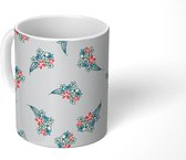 Mok - Koffiemok - Patronen - Bloemen - Design - Mokken - 350 ML - Beker - Koffiemokken - Theemok