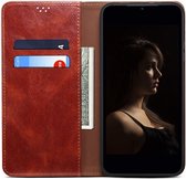 Realme 9 Pro Hoesje Portemonnee Book Case Kunstleer Bruin