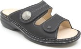 Finn Comfort, SANSIBAR, 02550-723393, Zwarte dames slipper met uitneembaar voetbed