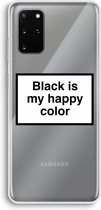 Case Company® - Samsung Galaxy S20 Plus hoesje - Black is my happy color - Soft Cover Telefoonhoesje - Bescherming aan alle Kanten en Schermrand