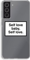 Case Company® - Samsung Galaxy S21 FE hoesje - Self love - Soft Cover Telefoonhoesje - Bescherming aan alle Kanten en Schermrand