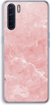 Case Company® - Oppo A91 hoesje - Roze marmer - Soft Cover Telefoonhoesje - Bescherming aan alle Kanten en Schermrand