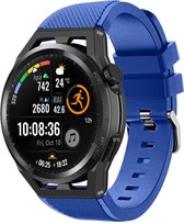 Siliconen Smartwatch bandje - Geschikt voor Strap-it Huawei Watch GT Runner siliconen bandje - blauw - GT Runner - 22mm - Strap-it Horlogeband / Polsband / Armband